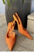 Brillante Orange Mules 